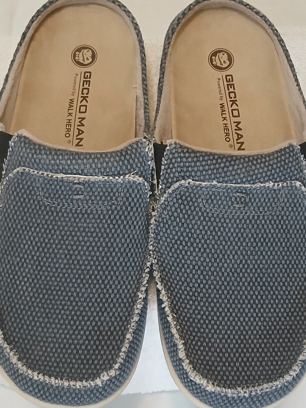 Gecko Man Hero Men’s Casual Slip-On Loafers Blue Arch Comfort 9M